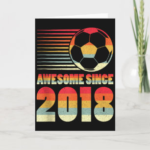 Awesome Since 2018 Soccer 8th Birthday Tank Top  Card
