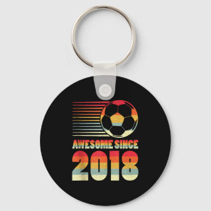 Awesome Since 2018 Soccer 8th Birthday Tank Top  Key Ring