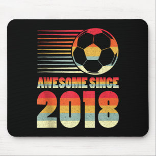 Awesome Since 2018 Soccer 8th Birthday Tank Top  Mouse Mat