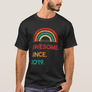 Awesome Since 2019 3Rd Birthday Rainbow Gifts Born T-Shirt
