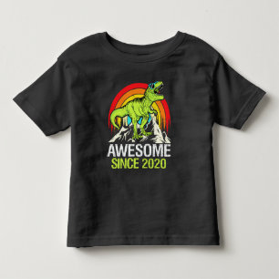 Awesome Since 2020 Dinosaur 3 Year 3rd Birthday Toddler T-Shirt