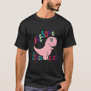 Awesome Since 2020 Dinosaur Dino  For Kids Boys Gi T-Shirt