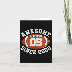 Awesome Since 2020 Football Birthday Gift For 5 Ye Card