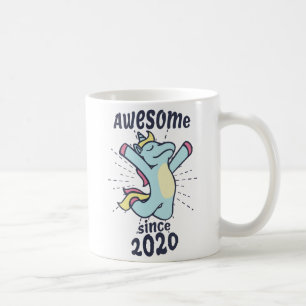 Awesome Since 2020 - Kids Birthday Unicorn Coffee Mug