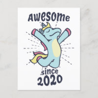 Awesome Since 2020 - Kids Birthday Unicorn