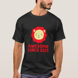 Awesome Since 2021 Sweet Lion  For Kids Boys Girls T-Shirt