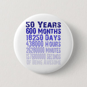Awesome since 50 years 40th Birthday Gift 6 Cm Round Badge