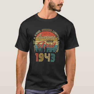 Awesome Since April 1943 Vintage 79Th Birthday T-Shirt