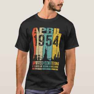 Awesome Since April 1954 68th Birthday Vintage Ret T-Shirt