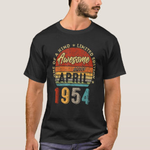 Awesome Since April 1954 Vintage 68th Birthday T-Shirt