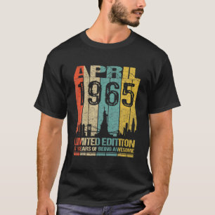 Awesome Since April 1965 57Th Birthday Vintage Ret T-Shirt