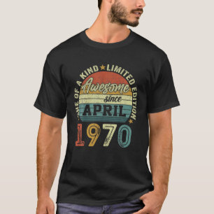 Awesome Since April 1970 52 Years Old 52Th Birthda T-Shirt