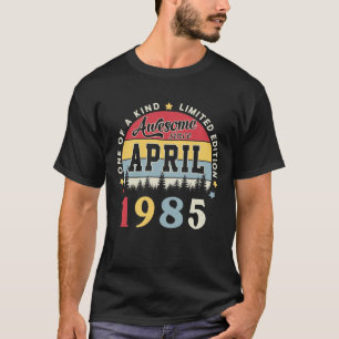 Awesome Since April 1985 Vintage Retro Birthday T-Shirt