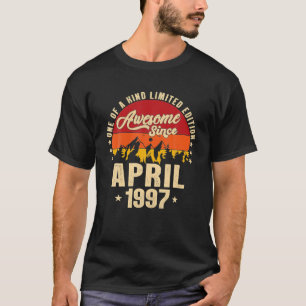 Awesome Since April 1997 Vintage 25th Birthday T-Shirt