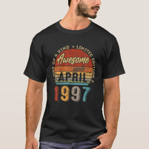Awesome Since April 1997 Vintage 25Th Birthday T-Shirt