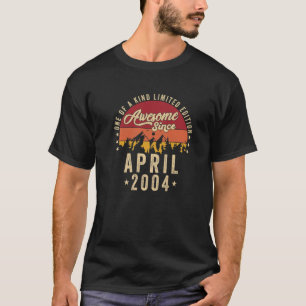 Awesome Since April 2004, Vintage 18Th Birthday T-Shirt