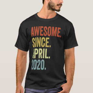 Awesome Since April 2020 3rd Birthday Boy 3 Years T-Shirt