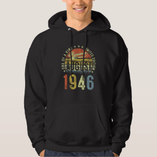 Awesome Since August 1946 76 Years Old 76th Birthd Hoodie