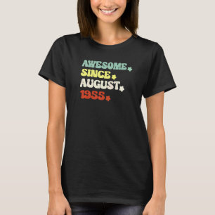 Awesome Since August 1955 For 67th Birthday Retro  T-Shirt