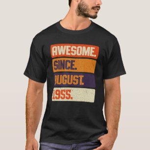 Awesome Since August 1955 Retro 68 Years Old 68th T-Shirt