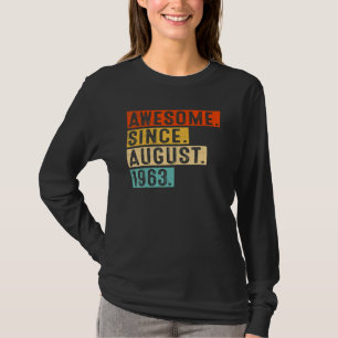 Awesome Since August 1963 Vintage 59th Birthday T-Shirt