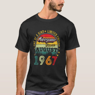 Awesome Since August 1967 55 Years Old 55th Birthd T-Shirt