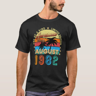 Awesome Since August 1982 40th Birthday  40 T-Shirt