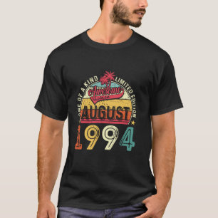 Awesome Since August 1994 30th Birthday Retro Men  T-Shirt