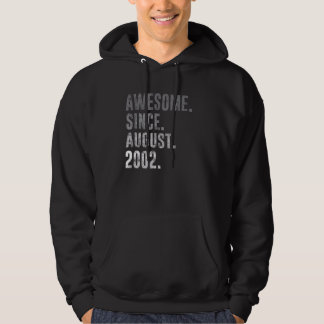 Awesome Since August 2002 20th Birthday Vintage 20 Hoodie