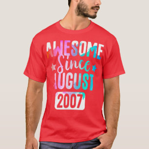 Awesome Since August 2007 15th Birthday  T-Shirt