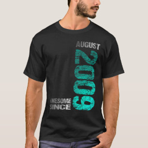 Awesome since August 2009 14th Birthday Born 2009 T-Shirt