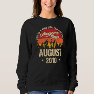 Awesome Since August 2010 Vintage 12th Birthday Sweatshirt