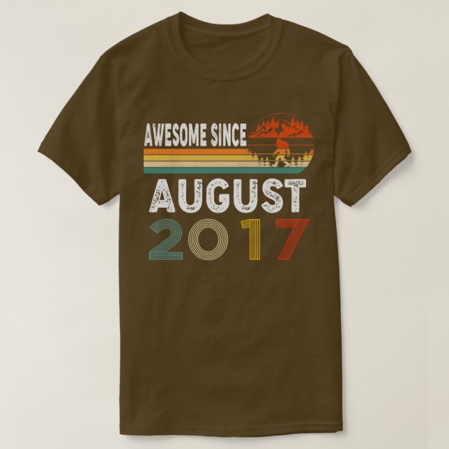 Awesome Since August 2017 T-Shirt (Design Front)