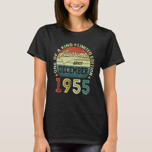 Awesome Since December 1955 67 Years Old Bday 67th T-Shirt
