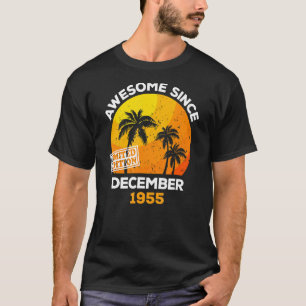 Awesome Since December 1955 Retro Men & Women Birt T-Shirt