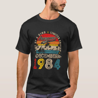 Awesome Since December 1984 Vintage Retro 40th Bir T-Shirt
