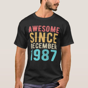 Awesome Since December 1987 34Th Birthday Gift Ret T-Shirt