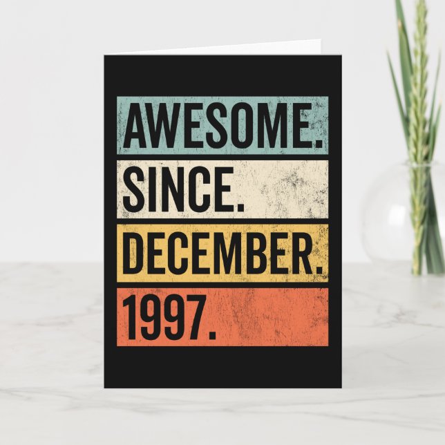 Awesome Since December 1997 Birthday Card (Front)