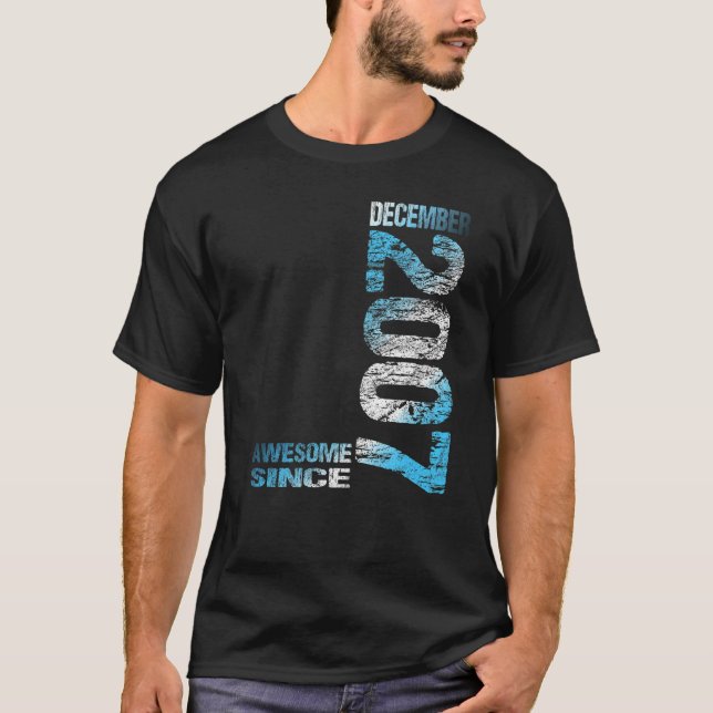 Awesome since December 2007 16th Birthday Born 200 T-Shirt (Front)