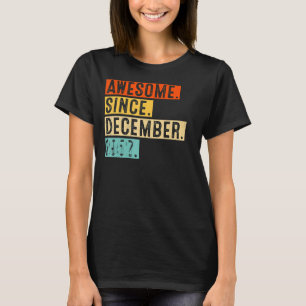 Awesome Since December 2007 Vintage 15th Birthday T-Shirt