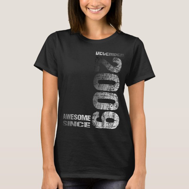 Awesome since December 2009 14th Birthday Born 200 T-Shirt (Front)