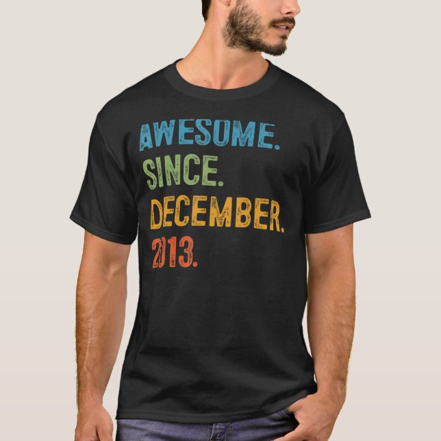 Awesome Since December 2013 9th Birthday  9 Year O T-Shirt (Front)