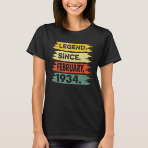 Awesome Since February 1934 89th Birthday Gift 89 T-Shirt