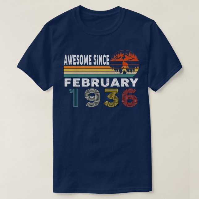Awesome Since February 1936 T-Shirt (Design Front)