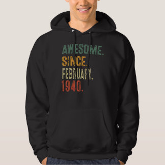 Awesome Since February 1940 83rd Birthday Gift 83  Hoodie