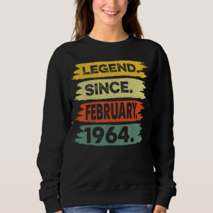 Awesome Since February 1964 59th Birthday Gift 59 Sweatshirt