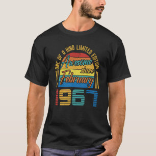 Awesome Since February 1967 56 Years Old 56th Birt T-Shirt