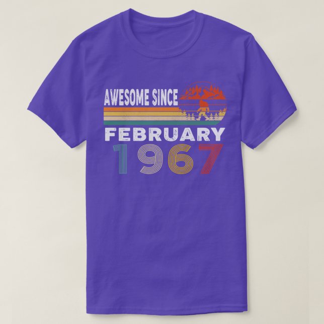 Awesome Since February 1967 T-Shirt (Design Front)