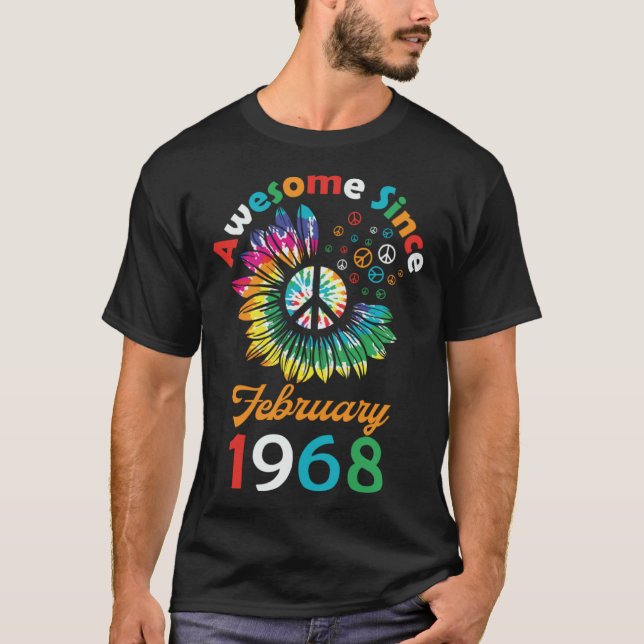 Awesome Since February 1968 is a Funny Quote T-Shirt (Front)