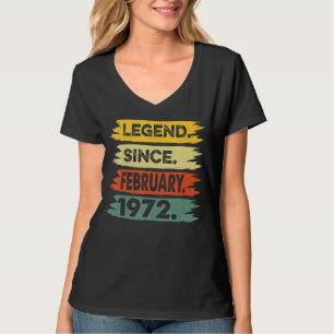 Awesome Since February 1972 51st Birthday Gift 51 T-Shirt